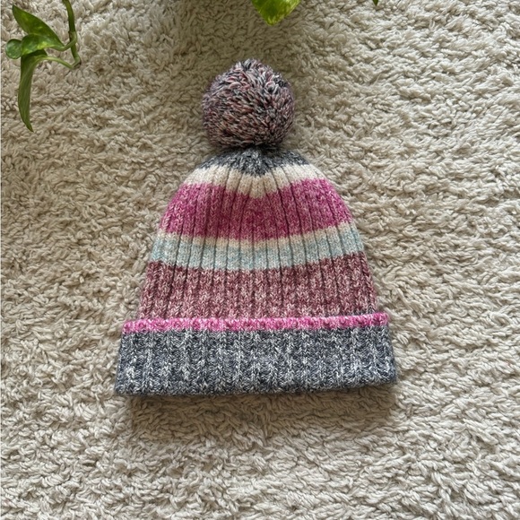 Tommy Hilfiger Woven Knit Multicolor Pom Pom Beanie - Picture 5 of 7